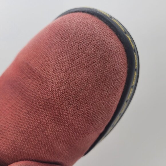 Dr. Martens Shoreditch Women's Sz 9 Canvas High Top Sneakers Boots Red - Picture 14 of 16